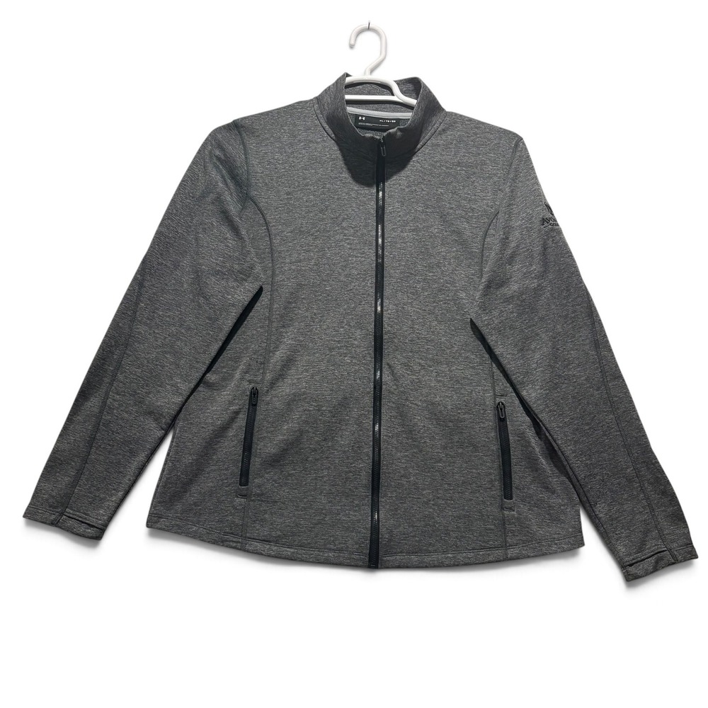 Under Armour Women's XL Avondale Golf Club Full Zip Jacket Heather Gray Active
